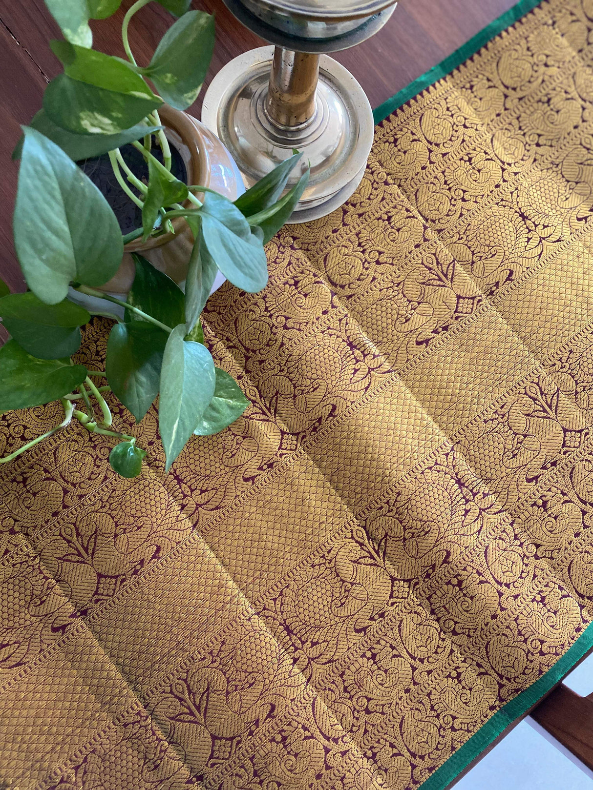 Brown Pure Handloom Silk Kanjivaram Border (Price 2100 Per Meter)