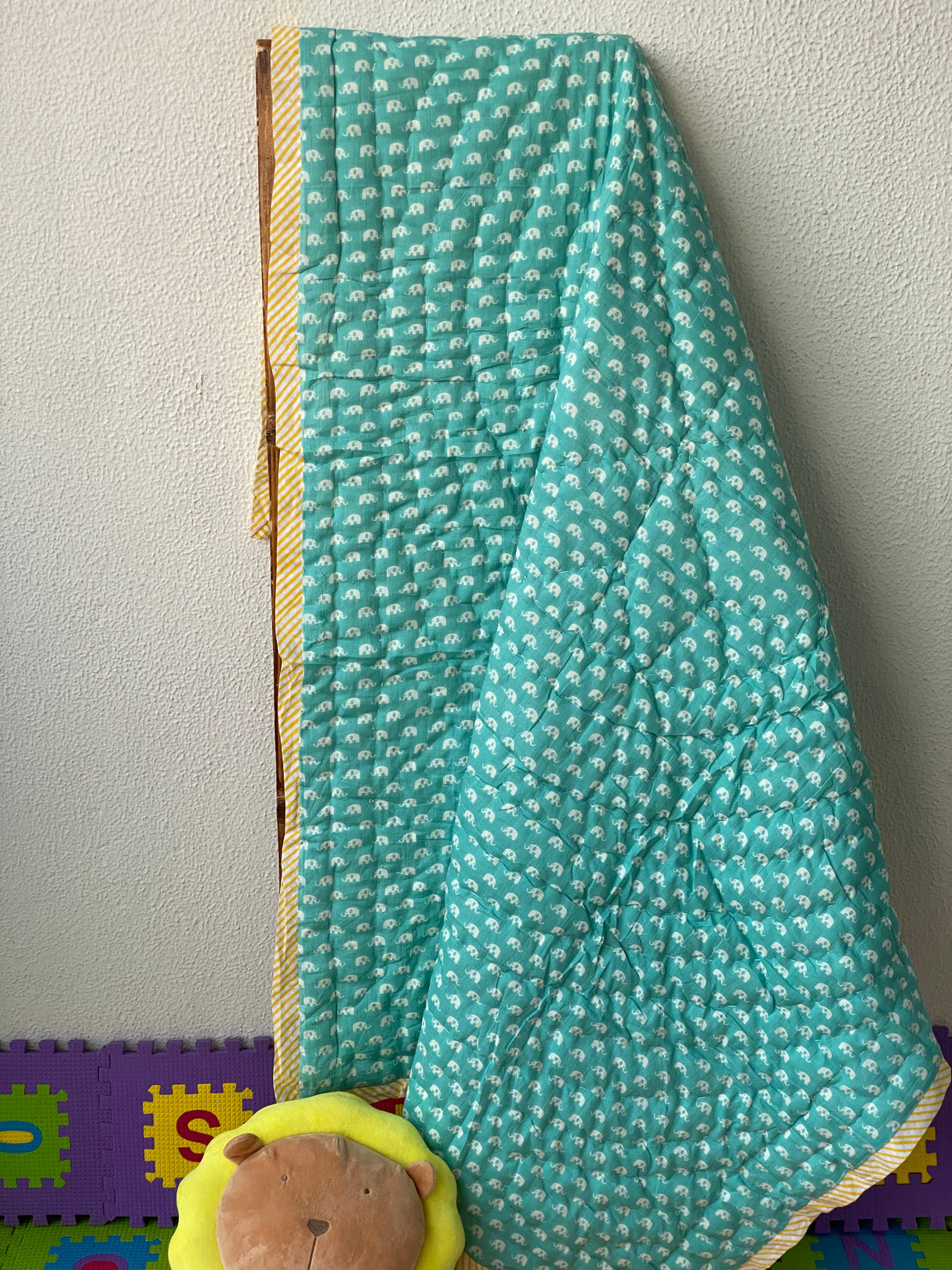 Jaipur-made baby quilt for toddlers ideal for return favors and wholesale gifting in Dubai and Malaysia
