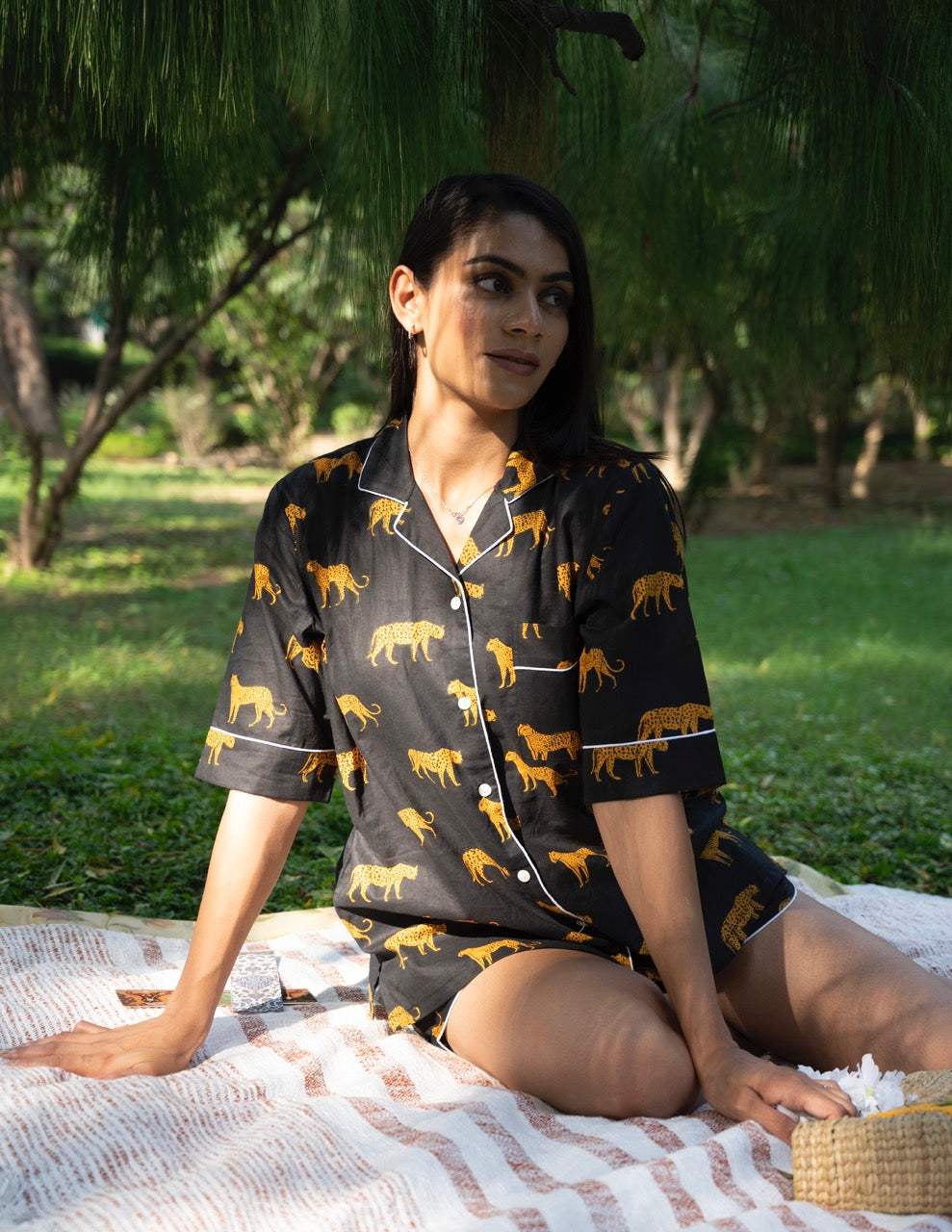 black-cotton-printed-night-suit-back-view