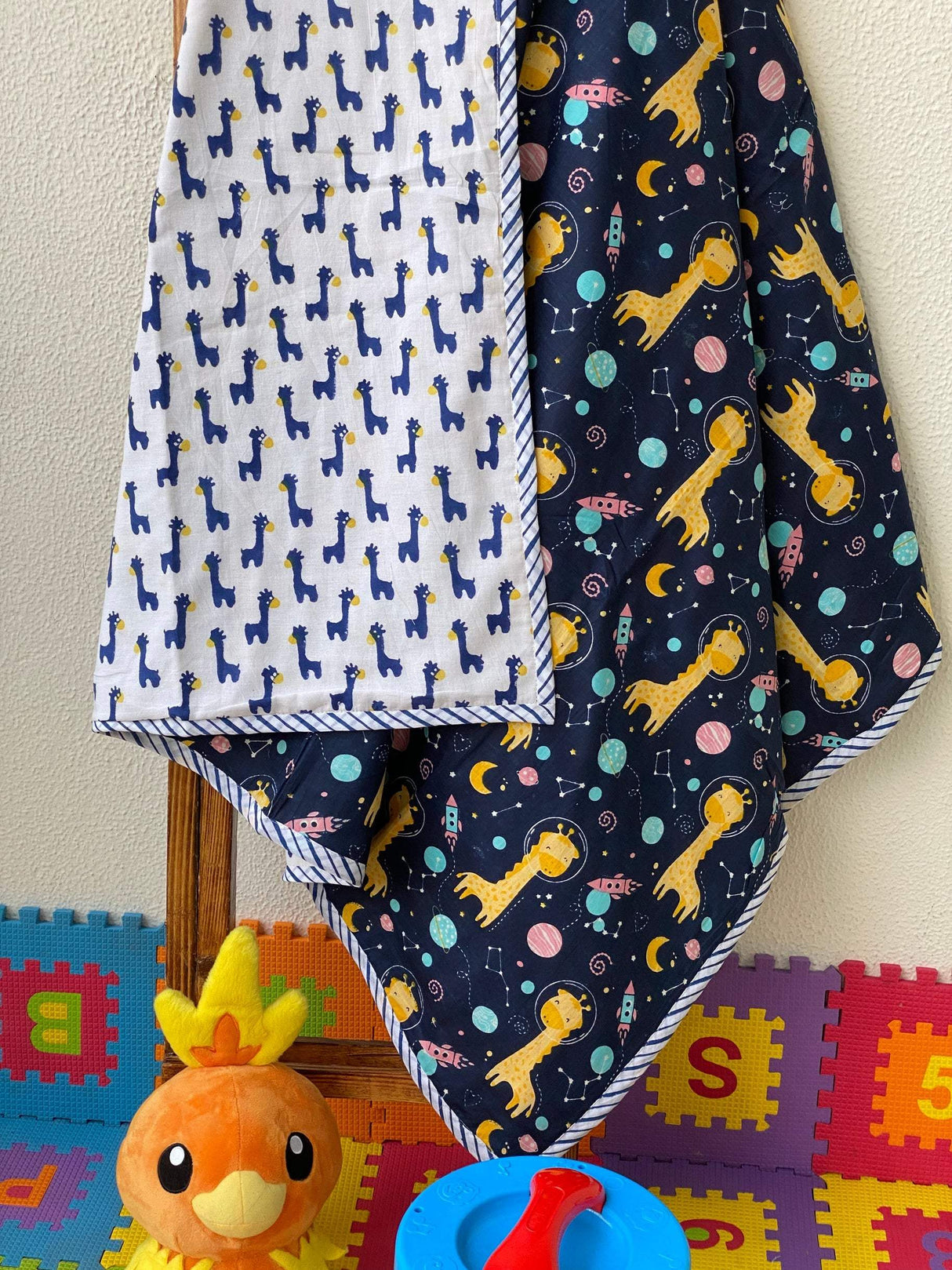 small business wholesale baby blanket giraffe design jaipur