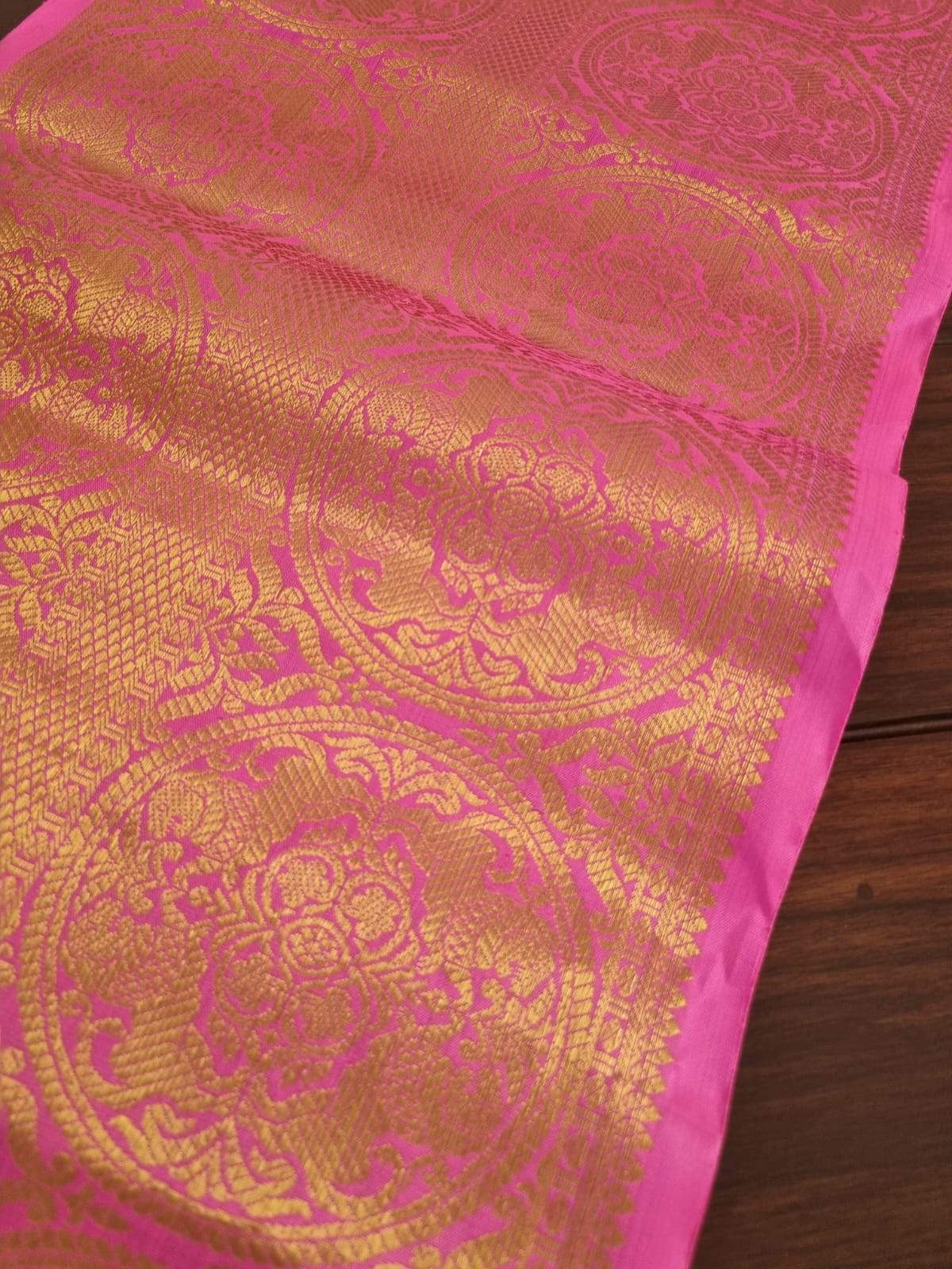 Pink Pure Handloom Silk Kanjivaram Border (Price 1500 Per Meter)