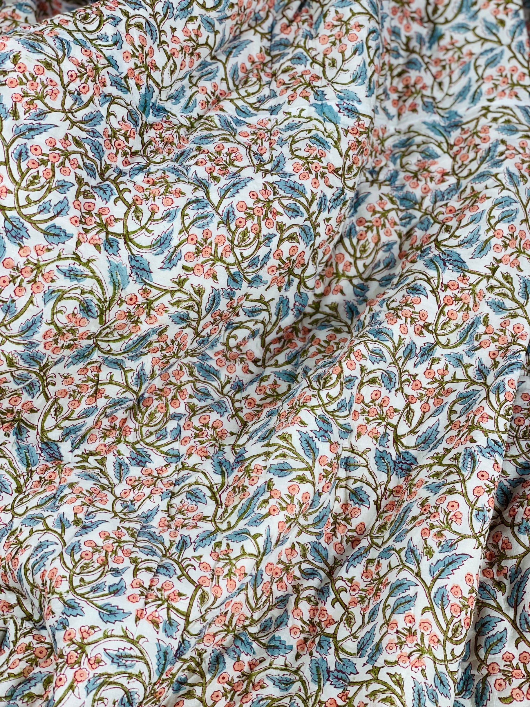 HandBlock Printed Mulmul Reversible Quilt