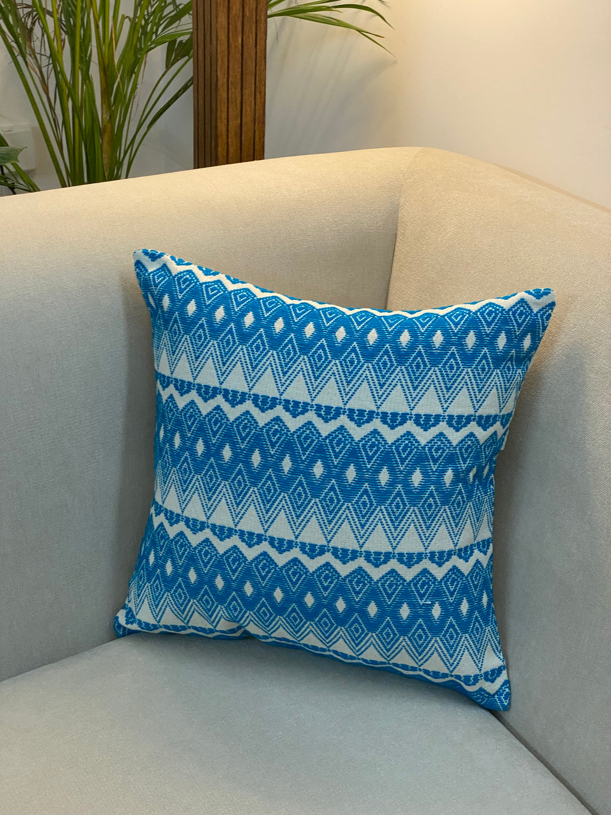 Jacquard Hand Woven Cushion Cover- 16*16 inches