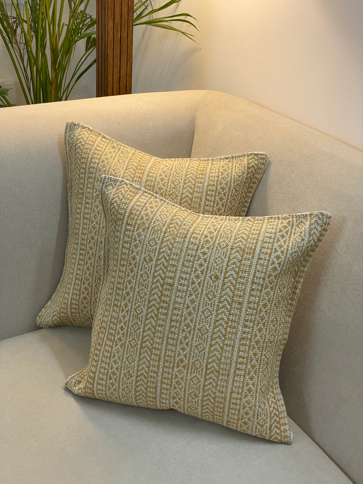 Pair of 2 Blockprint Kilim Covers- 16*16 inches