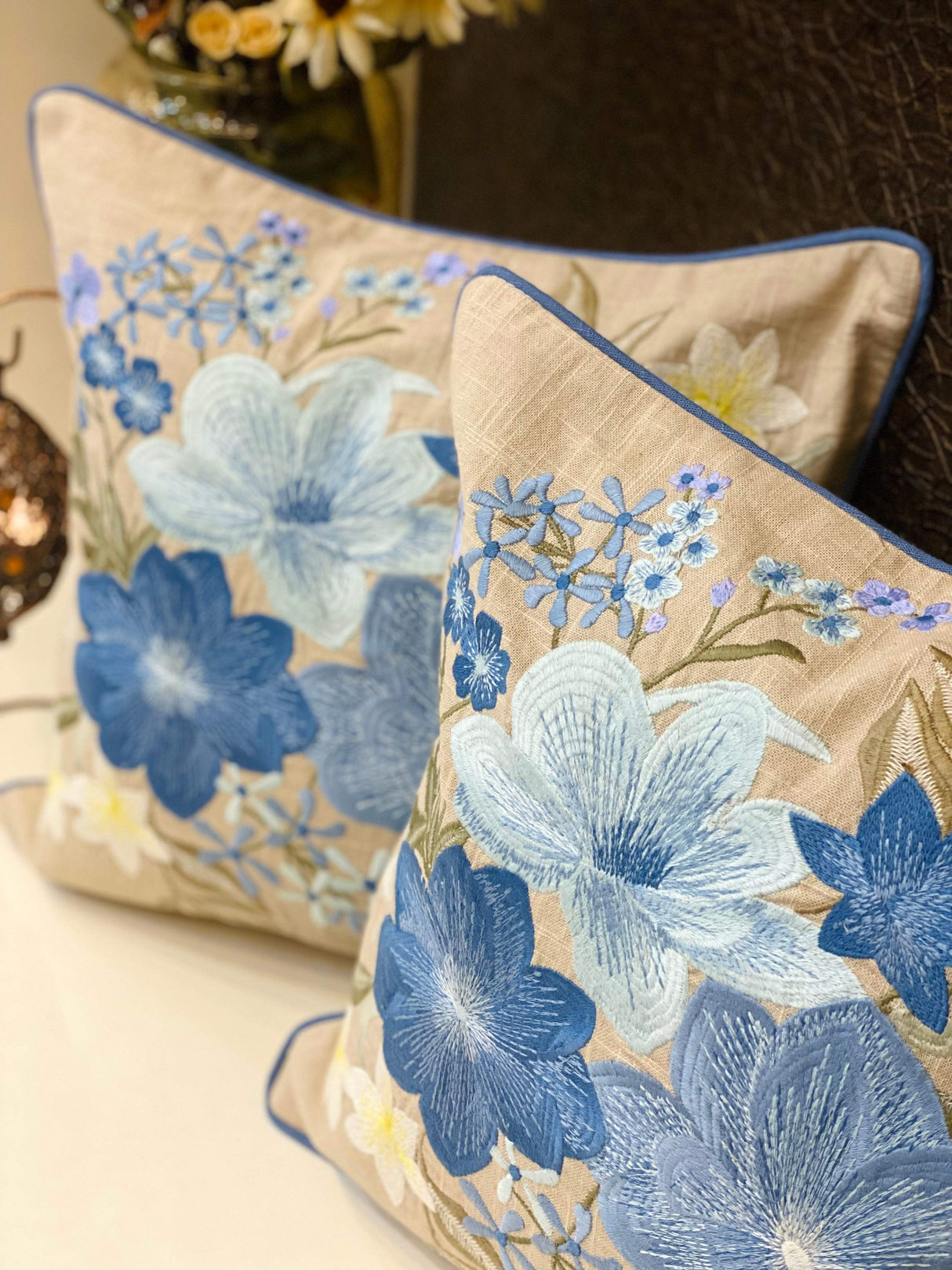 Embroidered Cushion Cover- 16*16 inches