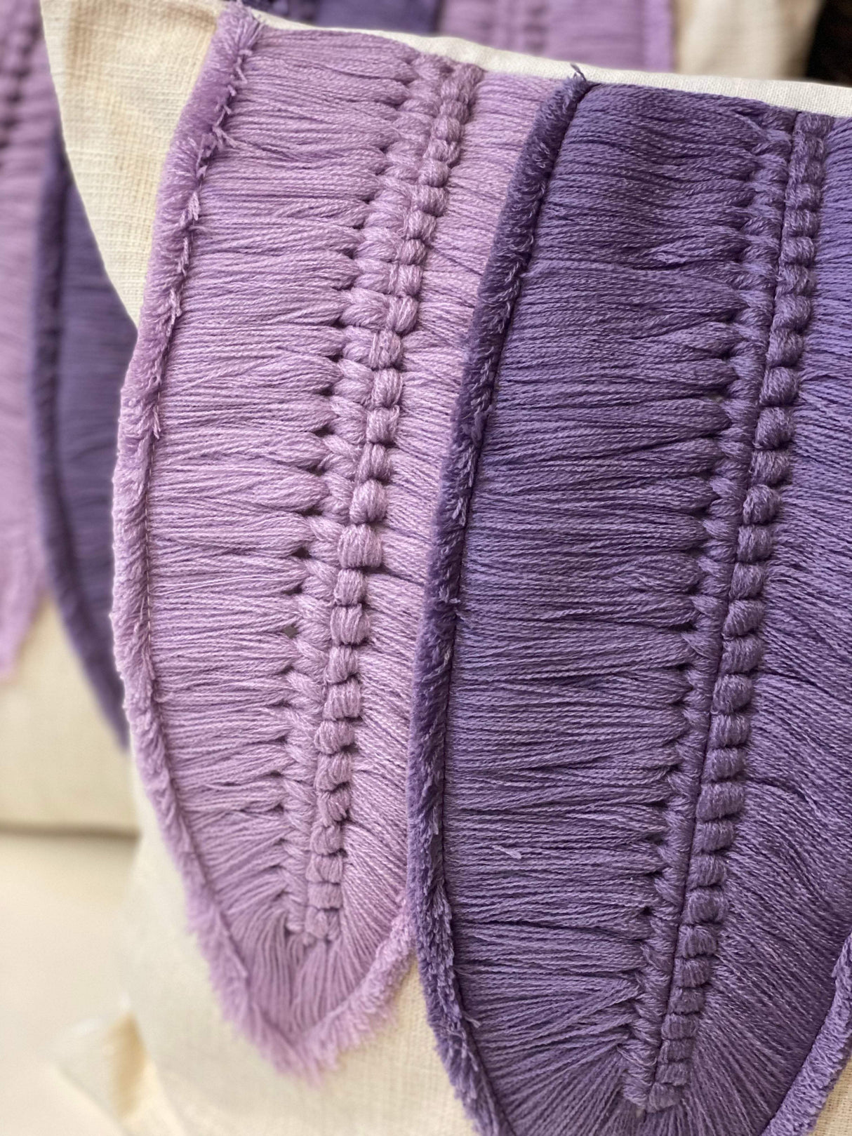 Embellished 3 feathers Cushion Cover- 16*16 inches