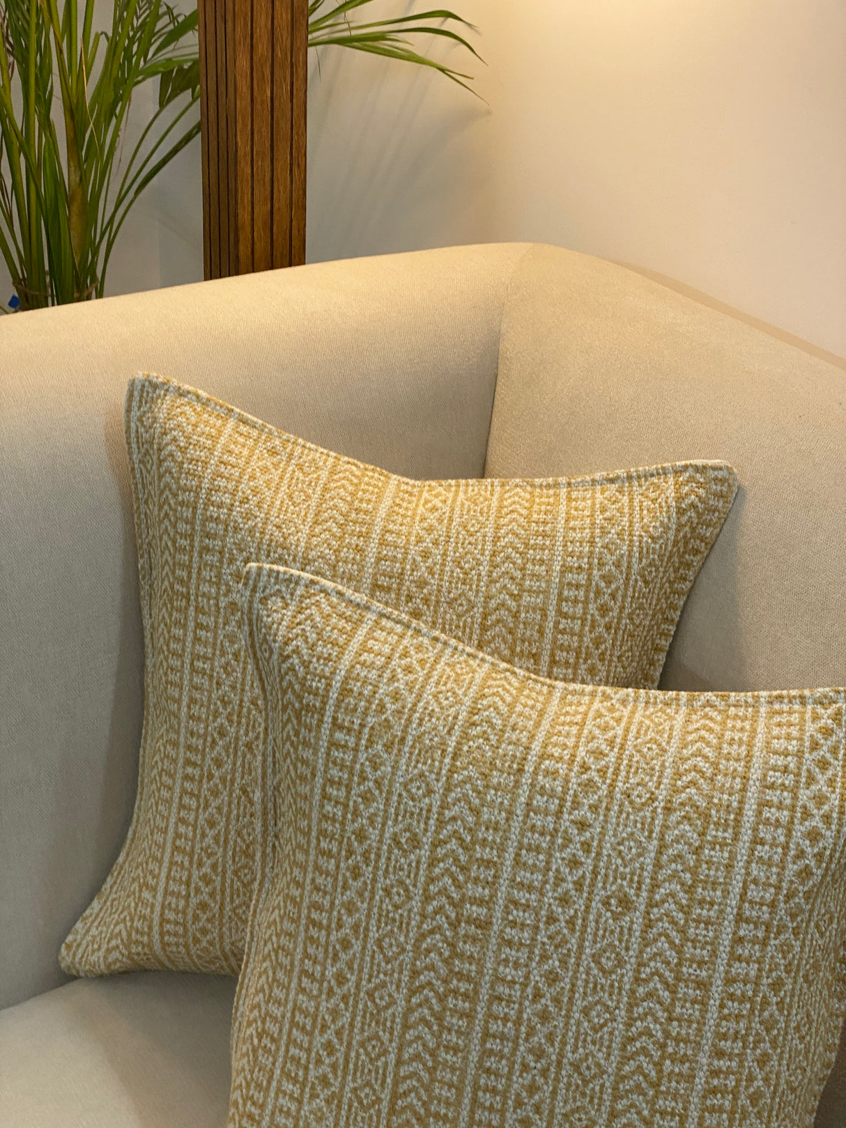 Pair of 2 Blockprint Kilim Covers- 16*16 inches