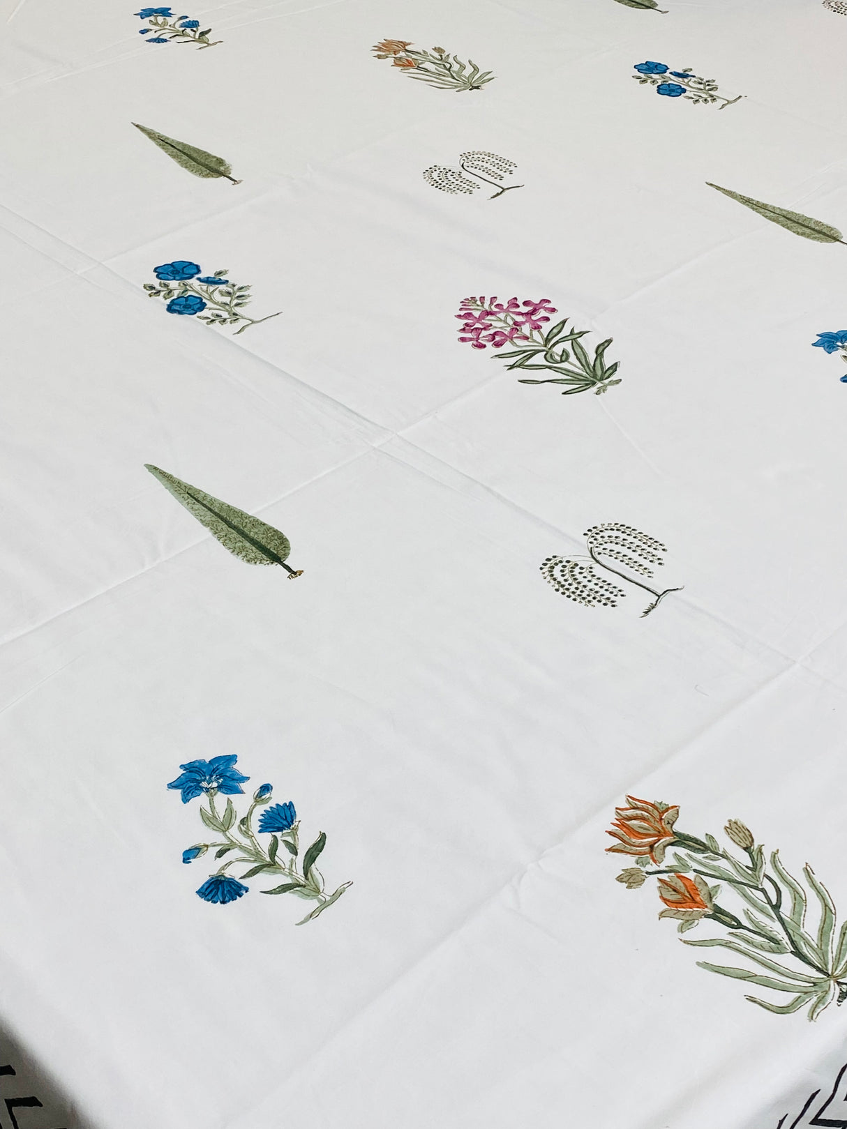 Hand Blockprinted Cotton Bedsheet -King Size (108*108 inches)
