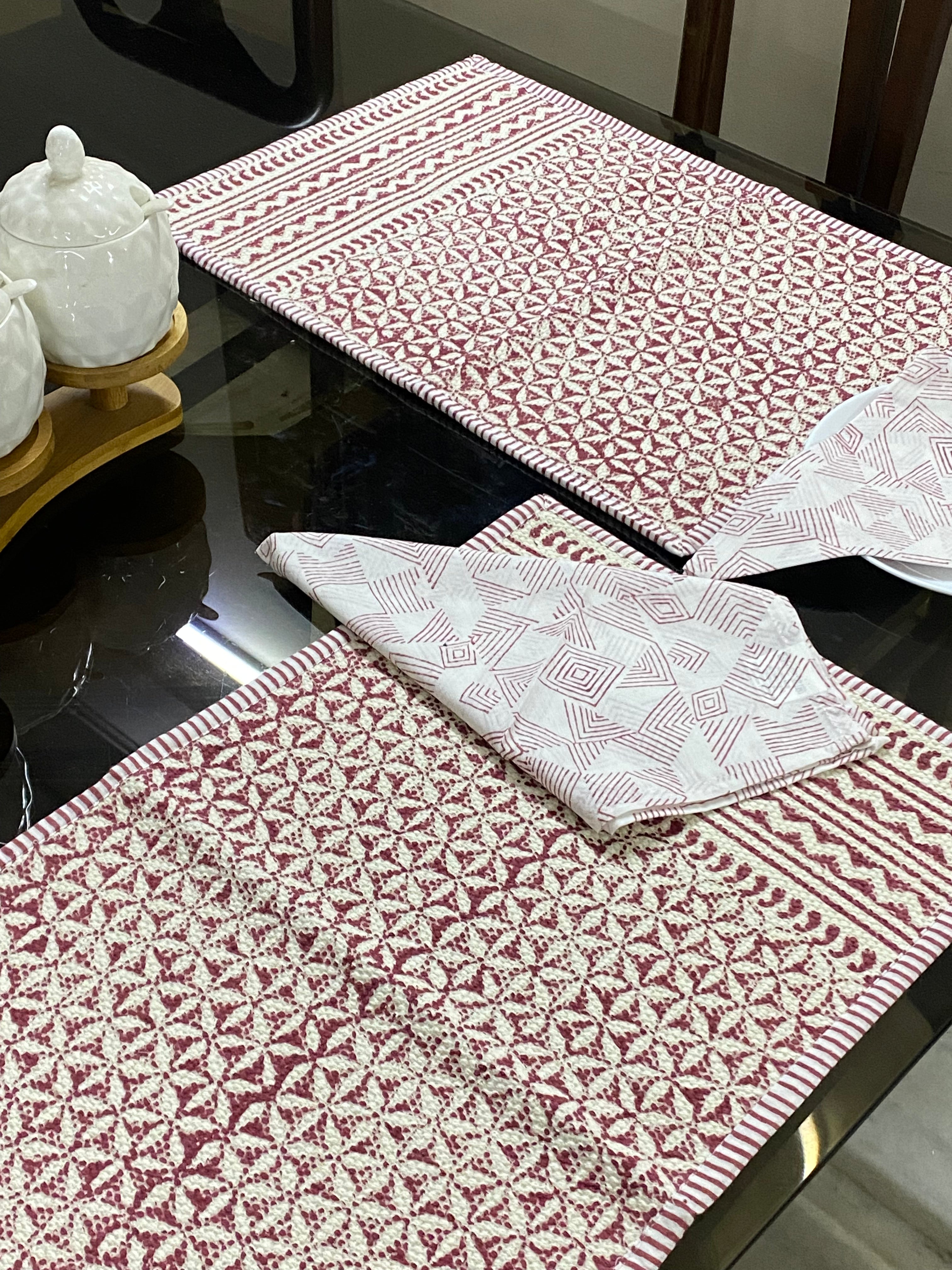 Kilim Table Runner, Mat & Napkin Set- 6 Seater