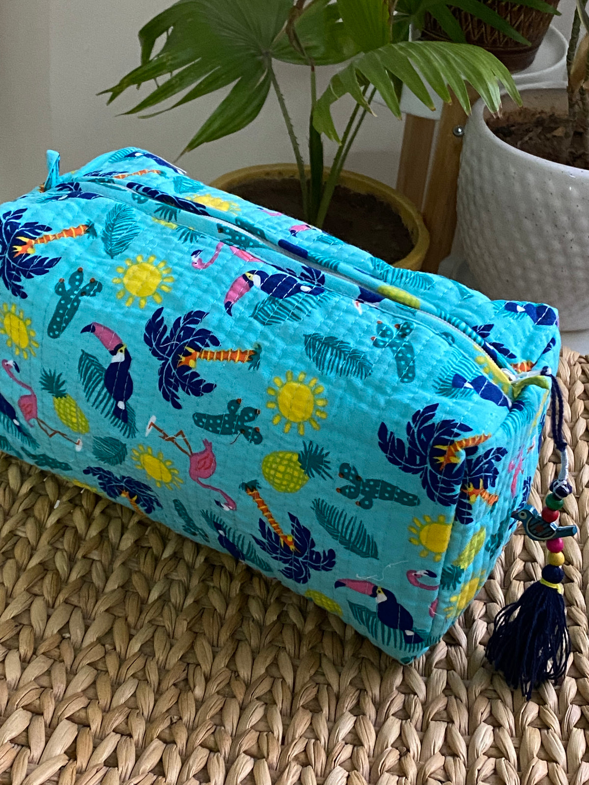 LARGE Multipurpose Quilted Pouch/ Bag Kapaas Katha