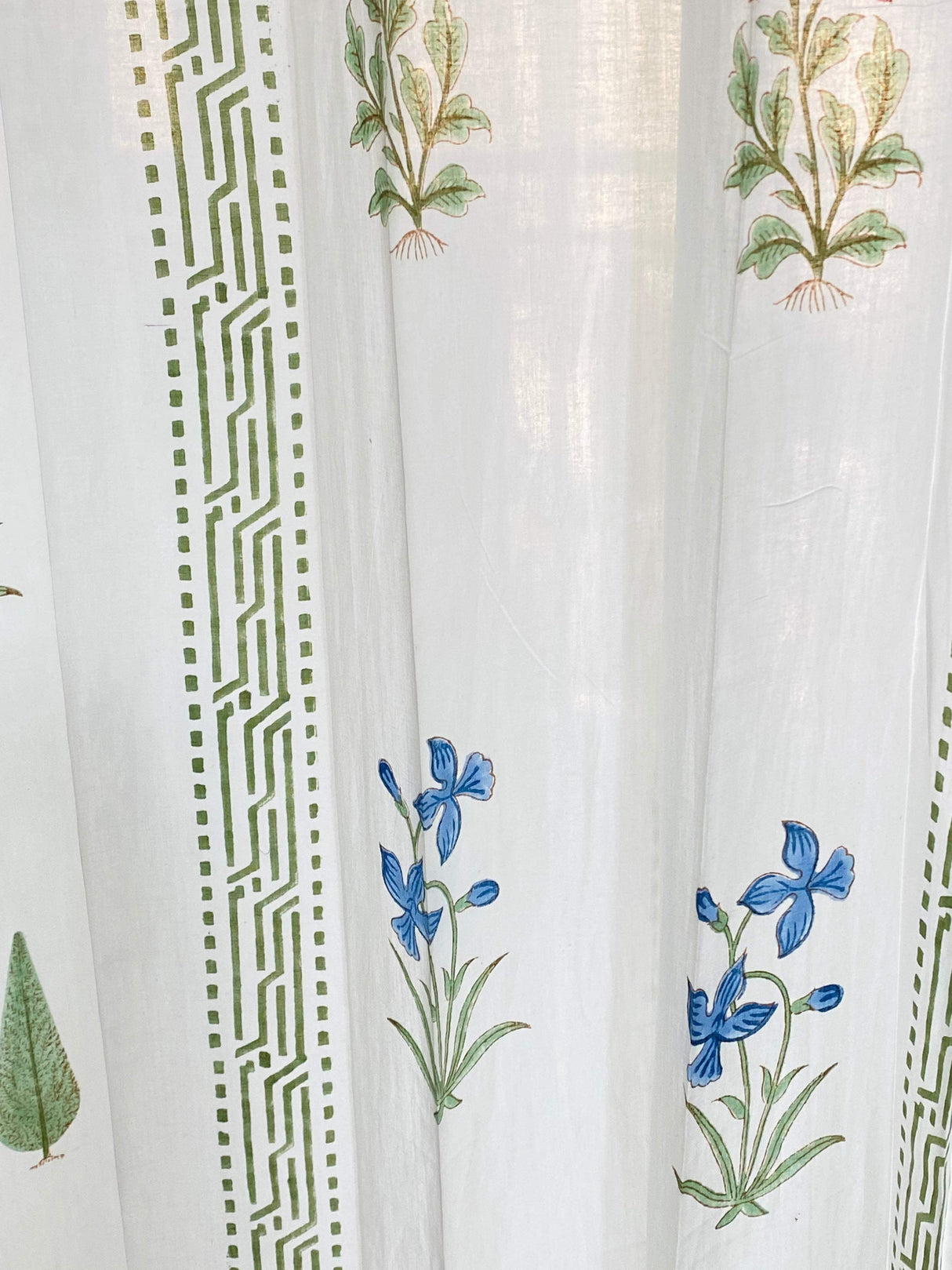 Blockprint Sheer Cotton Curtain