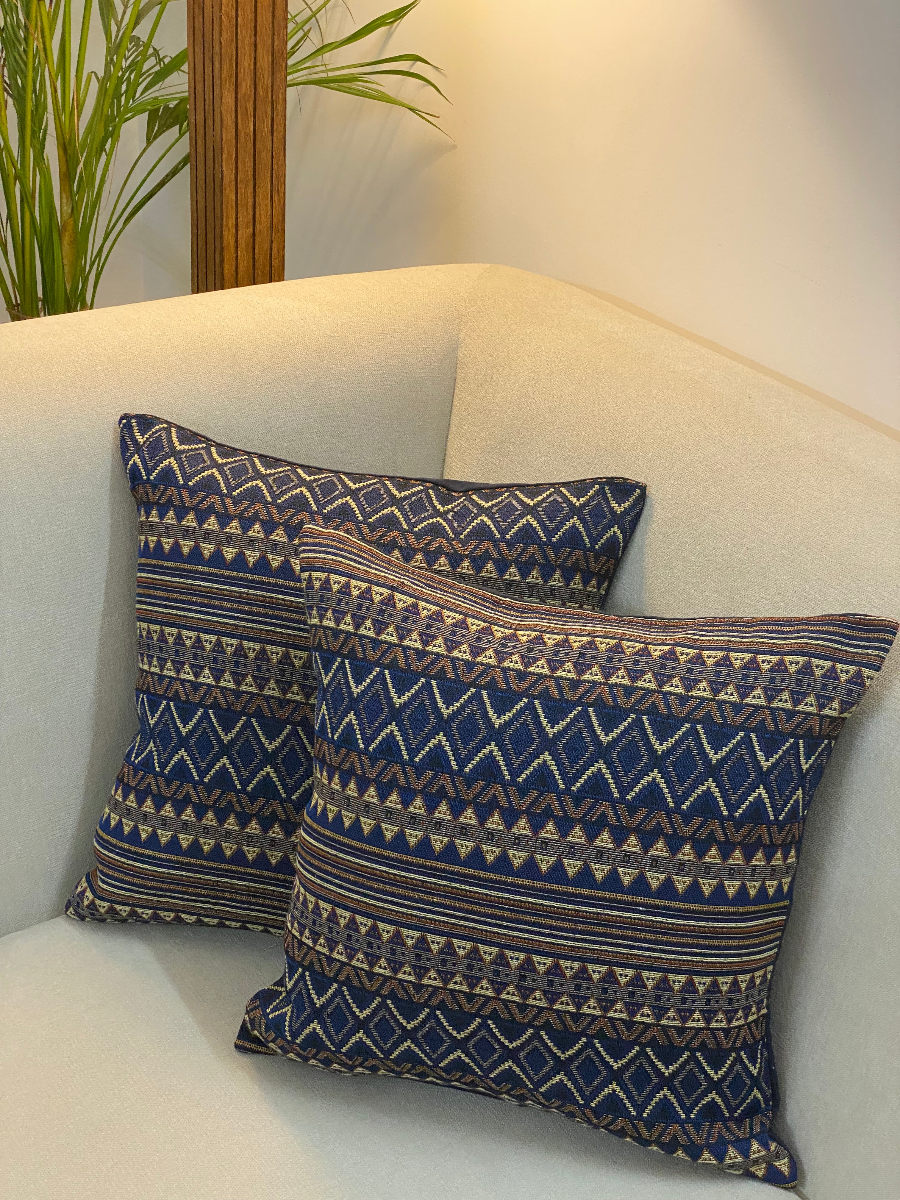 Jacquard Cotton Cushion Cover- 16*16 inches