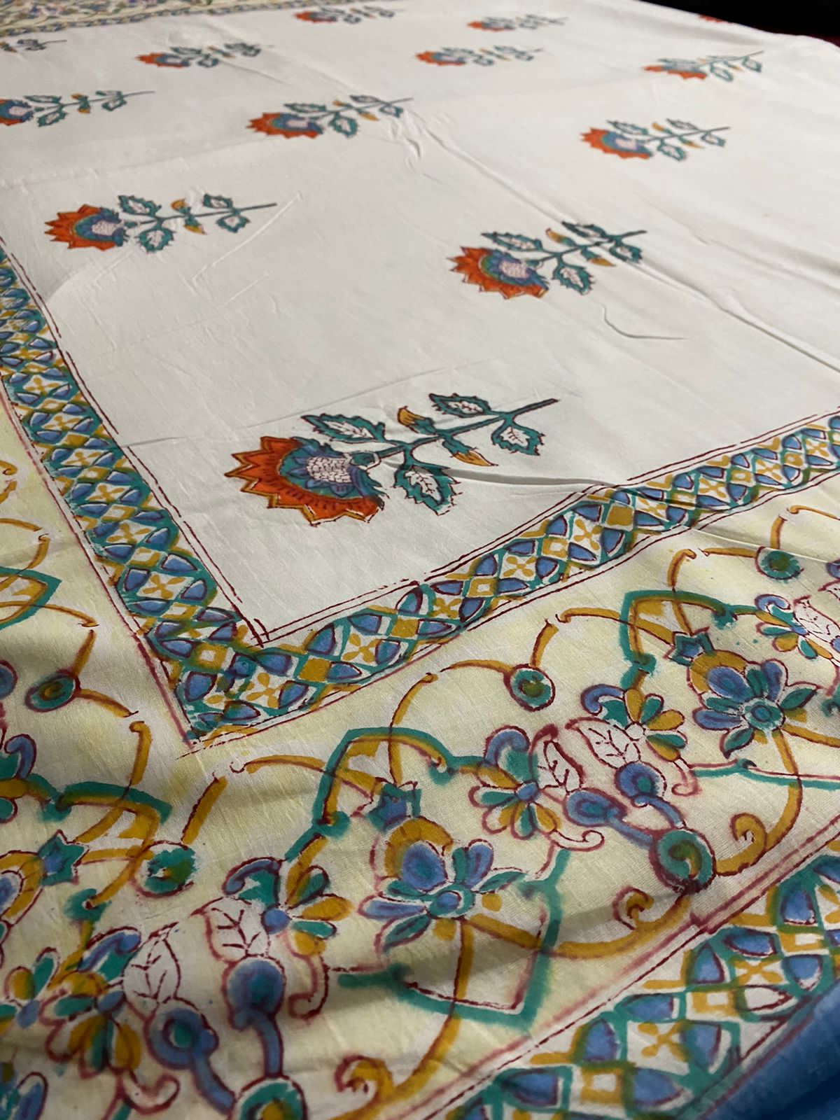 Blockprint Dohar- Single Size (90*60 inches)
