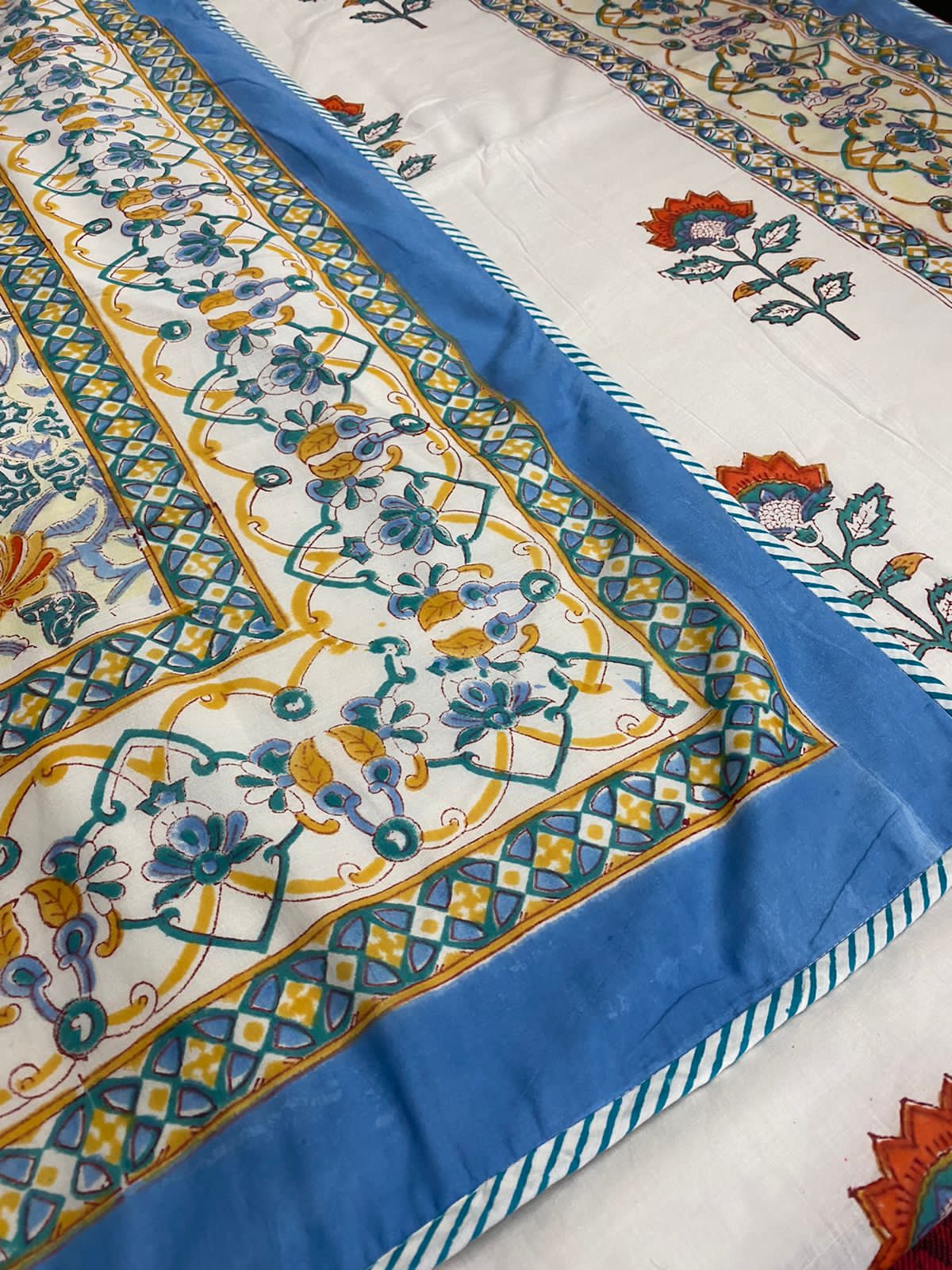 Blockprint Dohar- Single Size (90*60 inches)