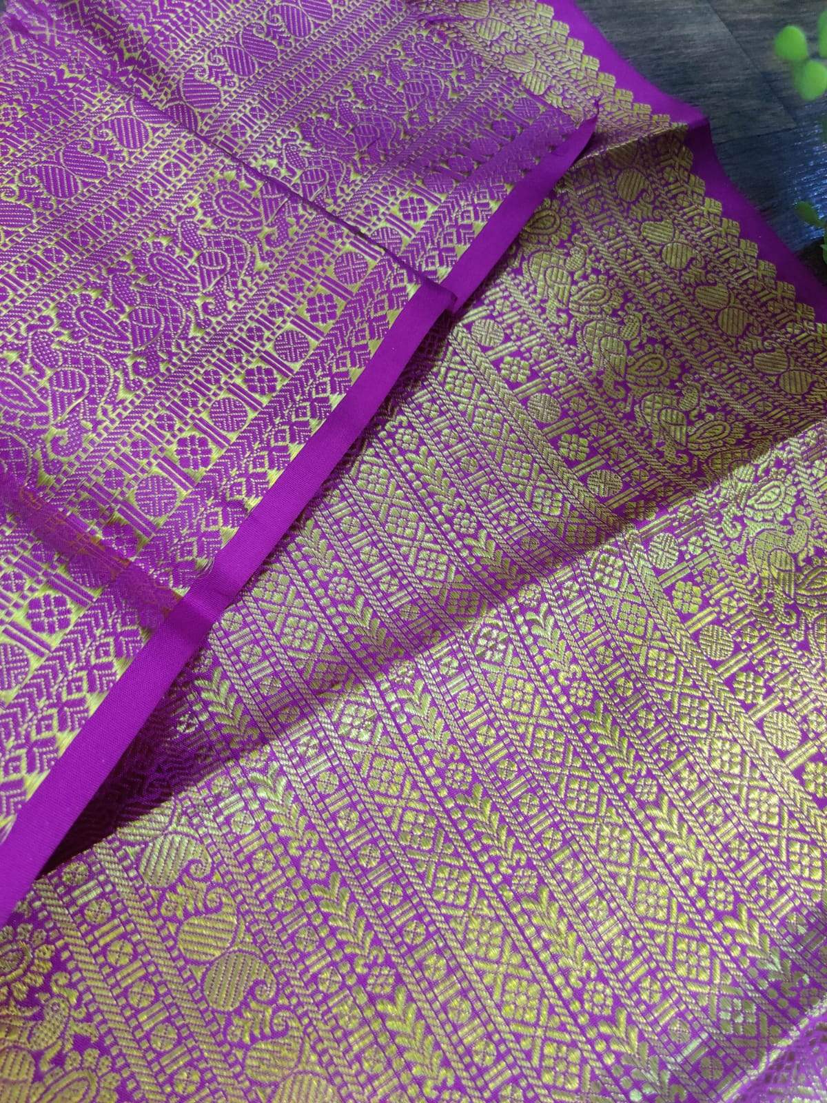 Purple Pure Handloom Silk Kanjivaram Border (Price 2100 Per Meter)