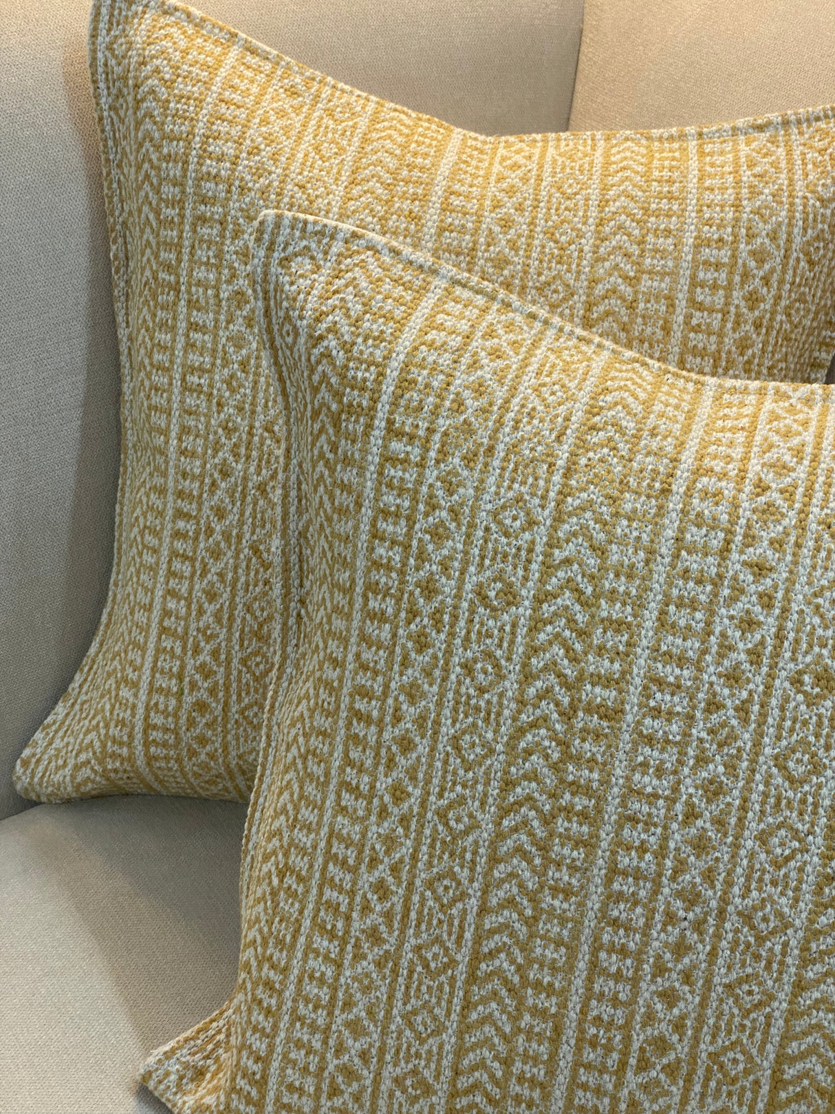 Pair of 2 Blockprint Kilim Covers- 16*16 inches