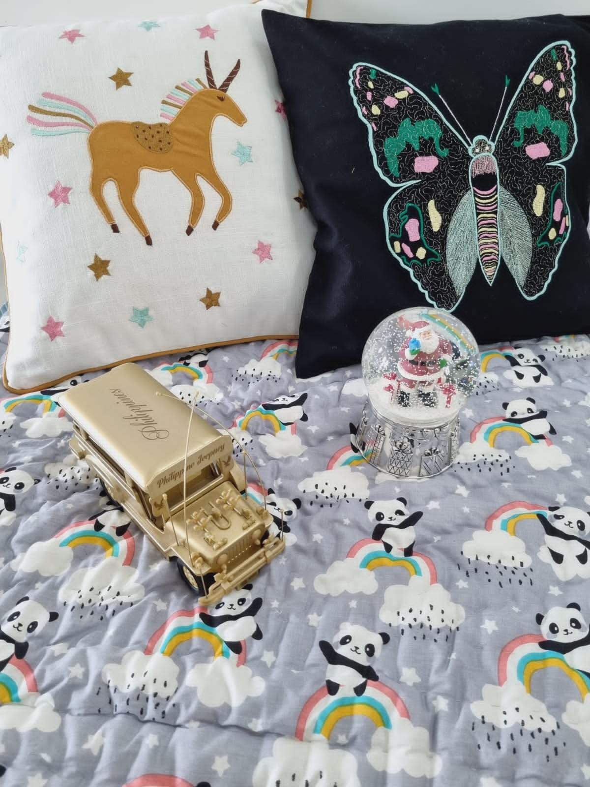 Unicorn Cotton Slub Cotton Cushion Cover- 16*16 inches