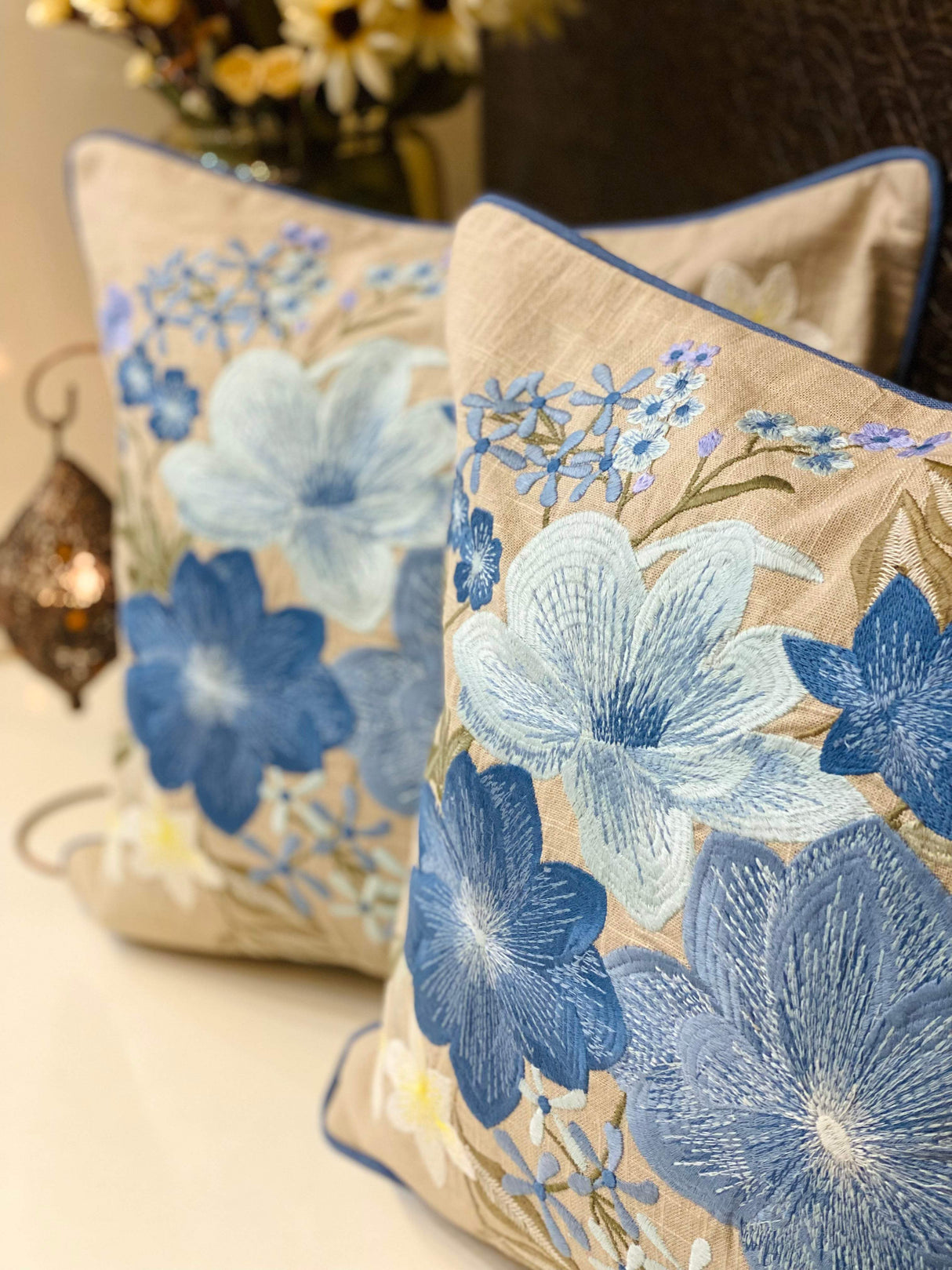 Embroidered Cushion Cover- 16*16 inches