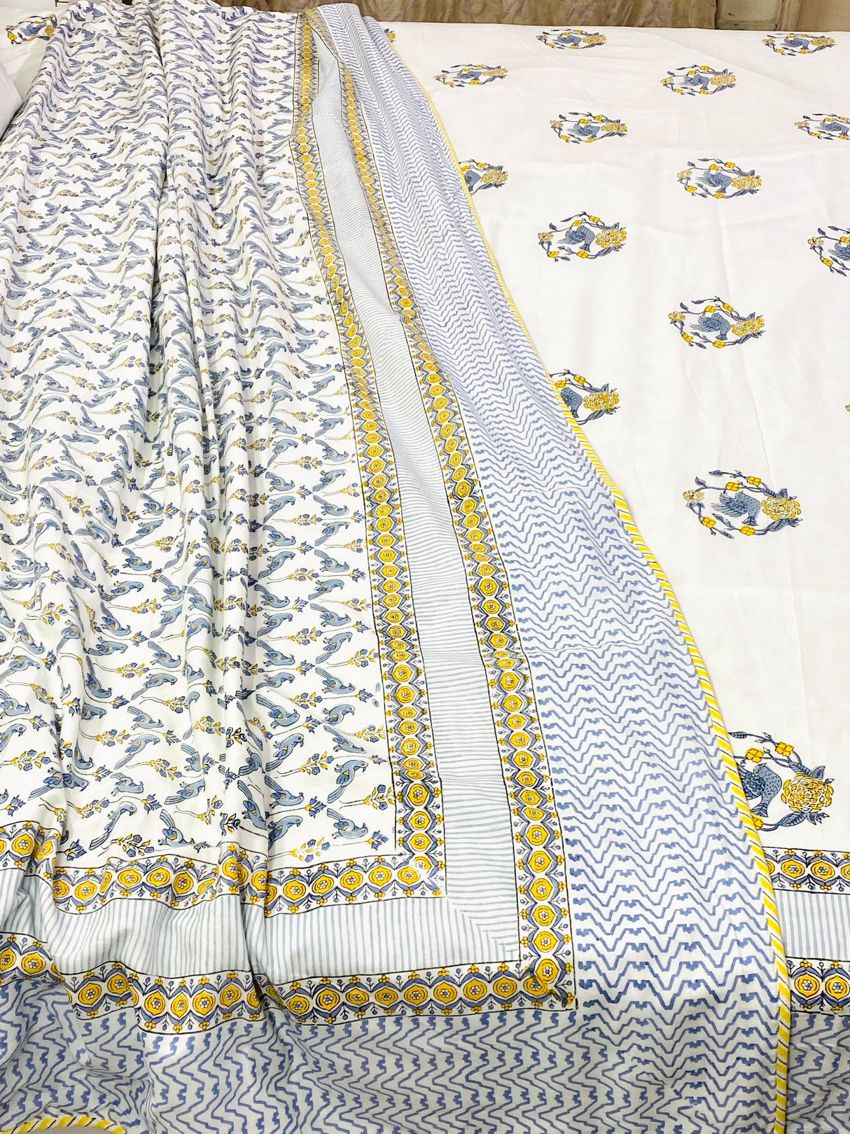 Premium Floral Cotton Set – Bedsheet & Dohar
