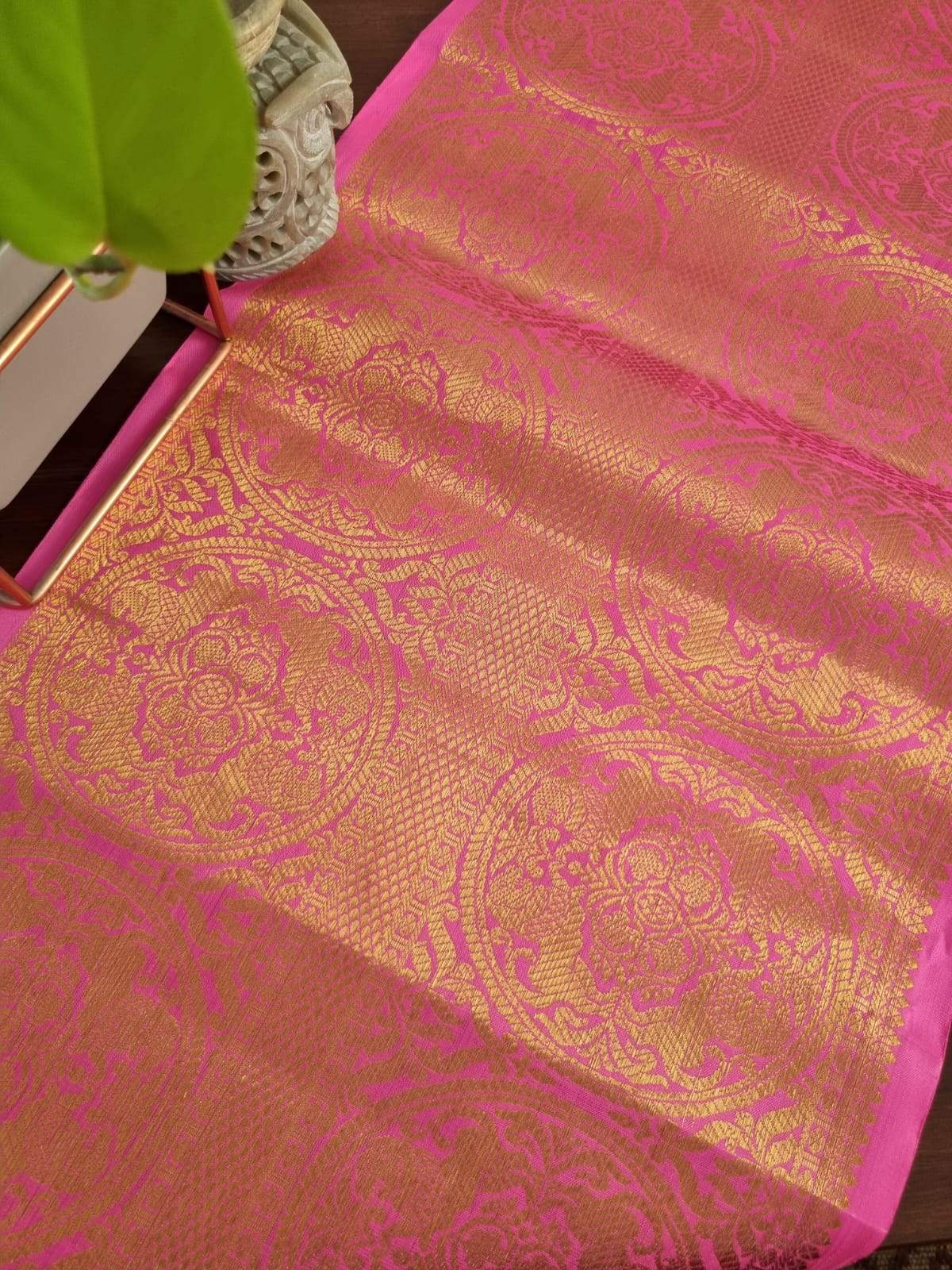Pink Pure Handloom Silk Kanjivaram Border (Price 1500 Per Meter)