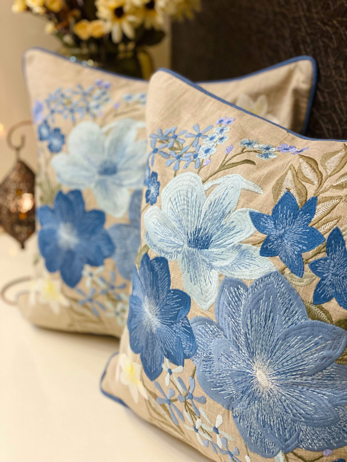 Embroidered Cushion Cover- 16*16 inches