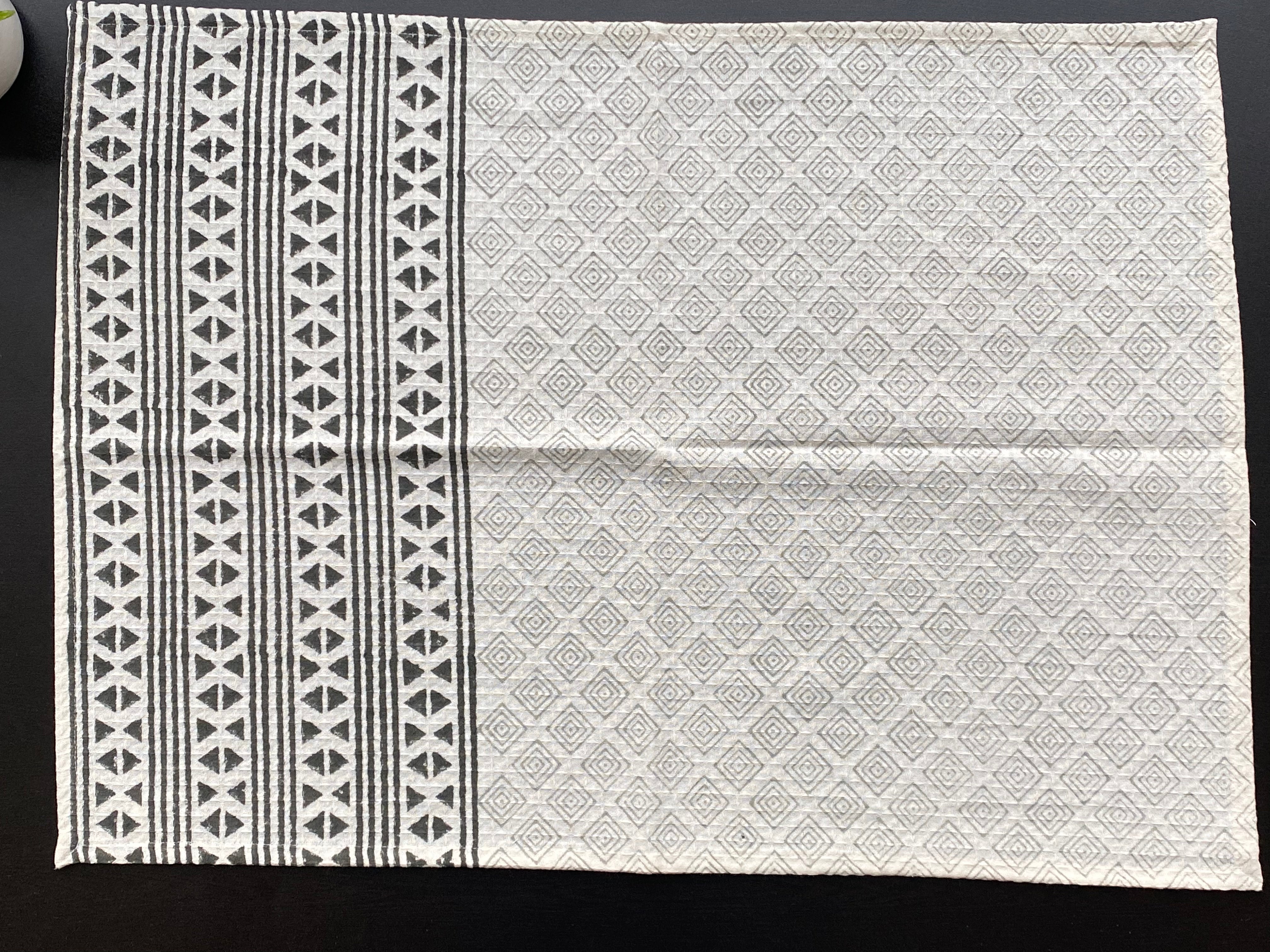 Pair of Blockprint Cotton Hand Towel