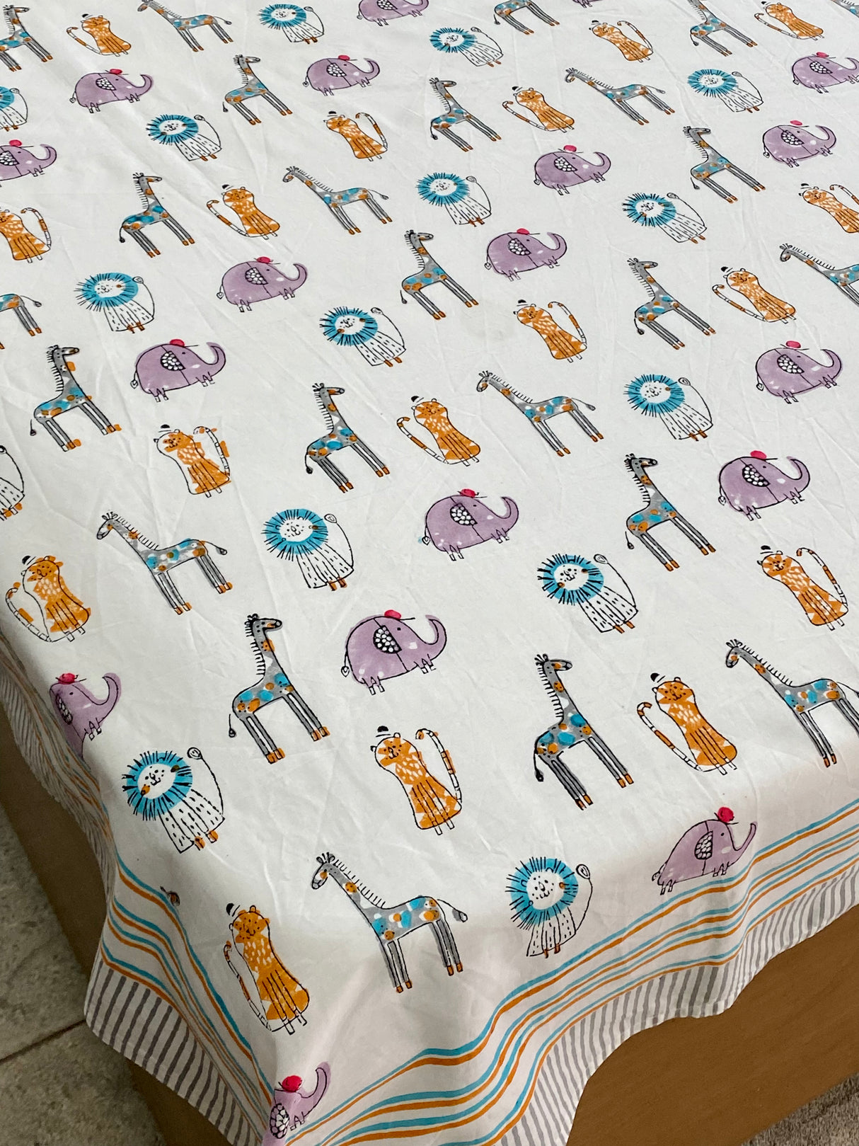 Animals Bedding Set- Blockprint