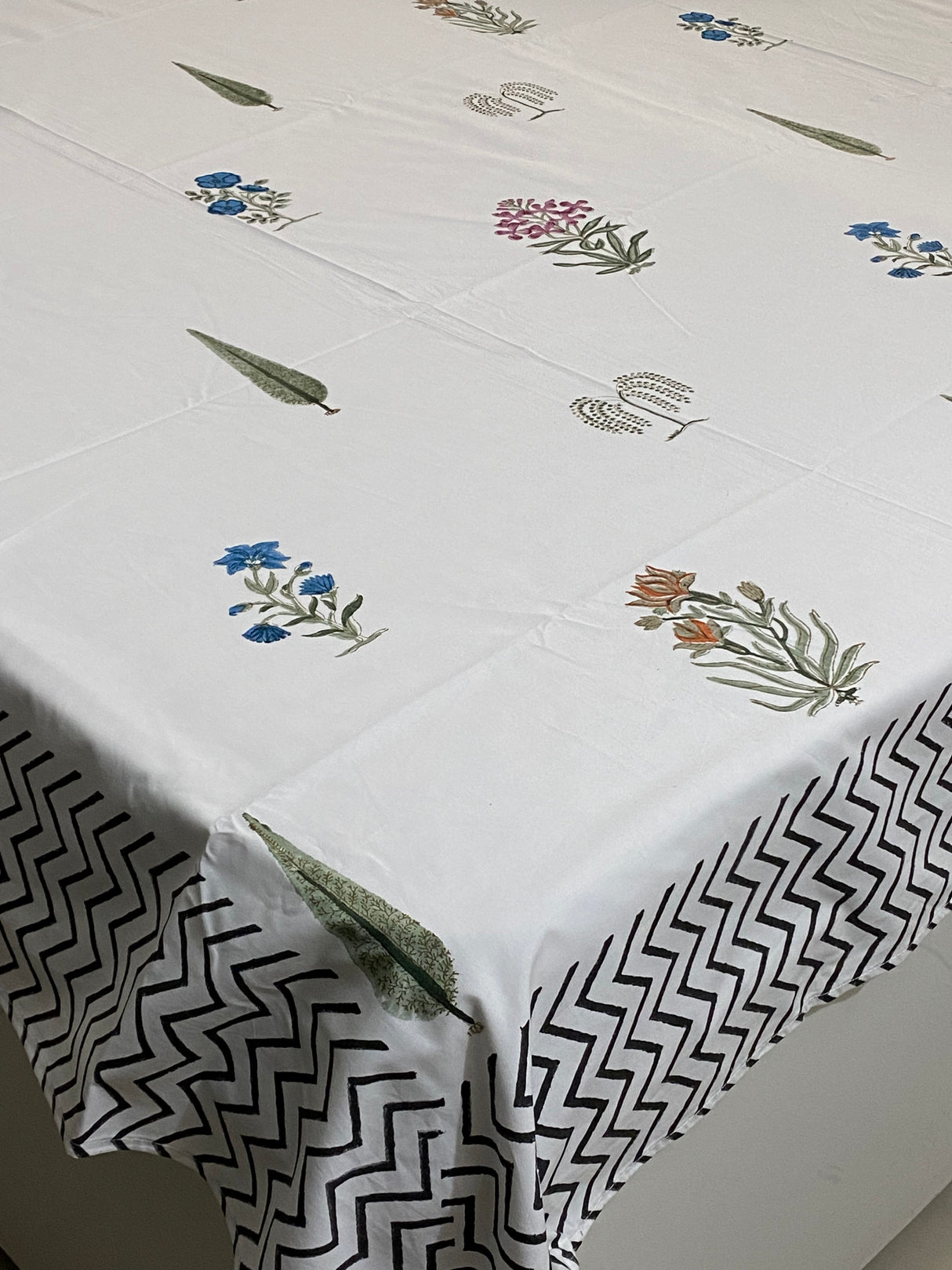 Hand Blockprinted Cotton Bedsheet -King Size (108*108 inches)