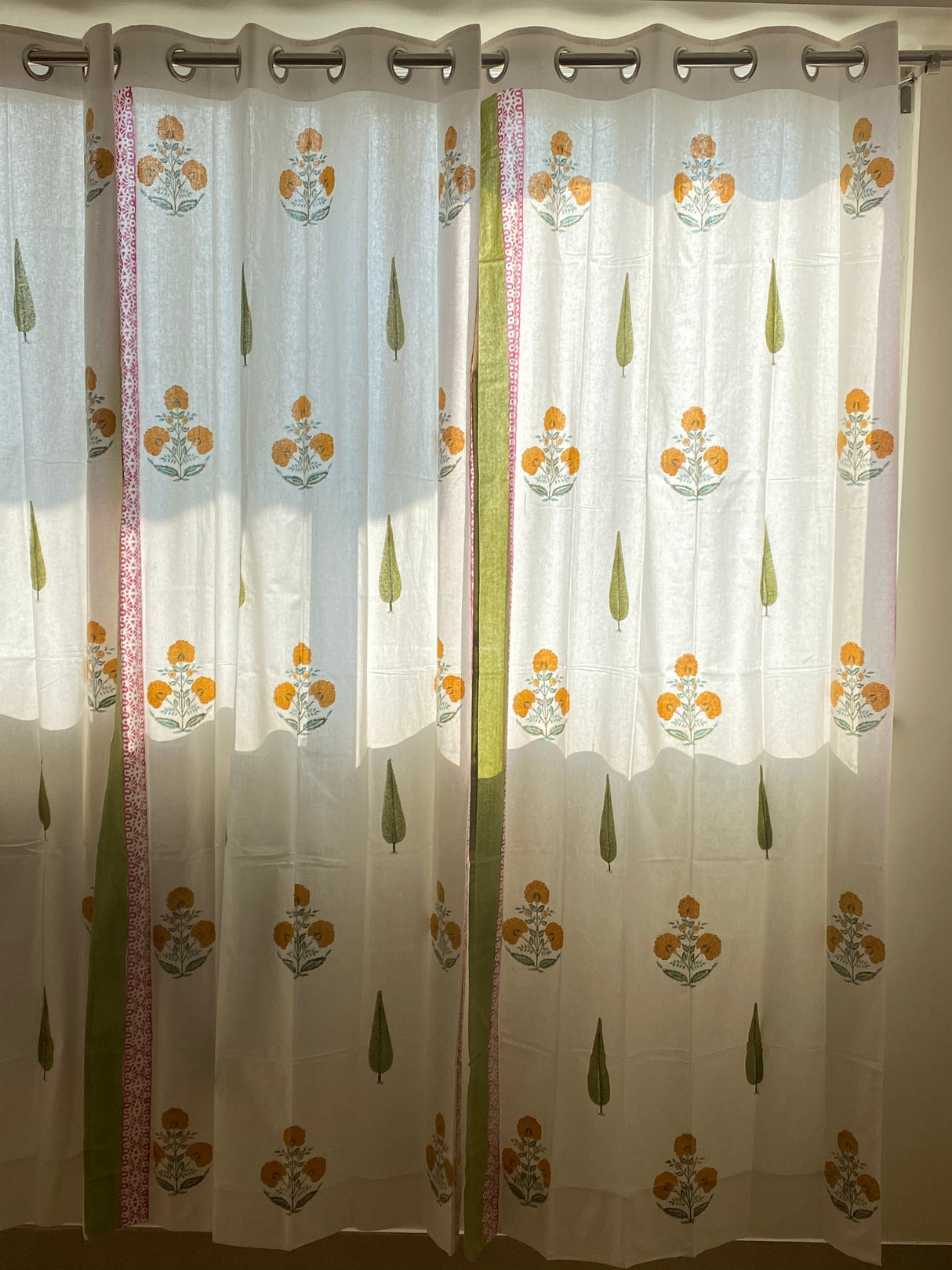 Blockprint THICK Cotton Curtain