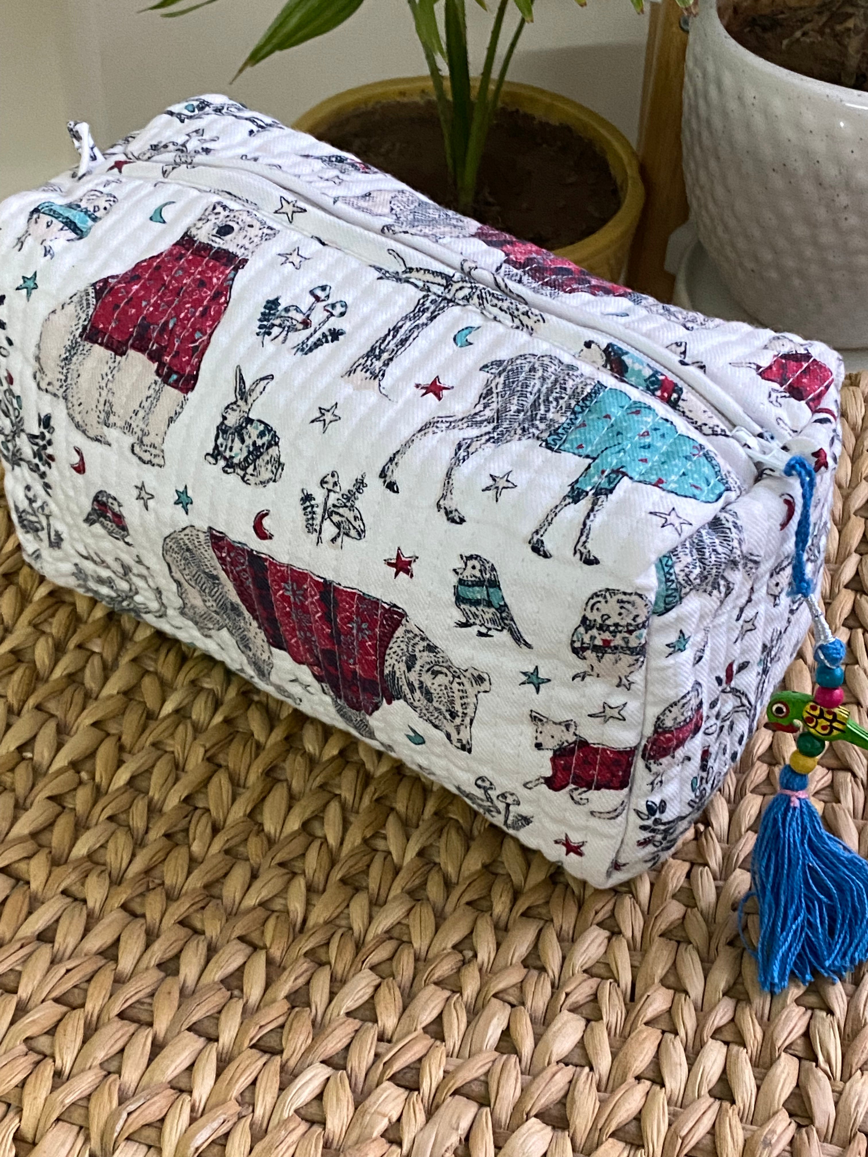 LARGE Multipurpose Quilted Pouch/ Bag
