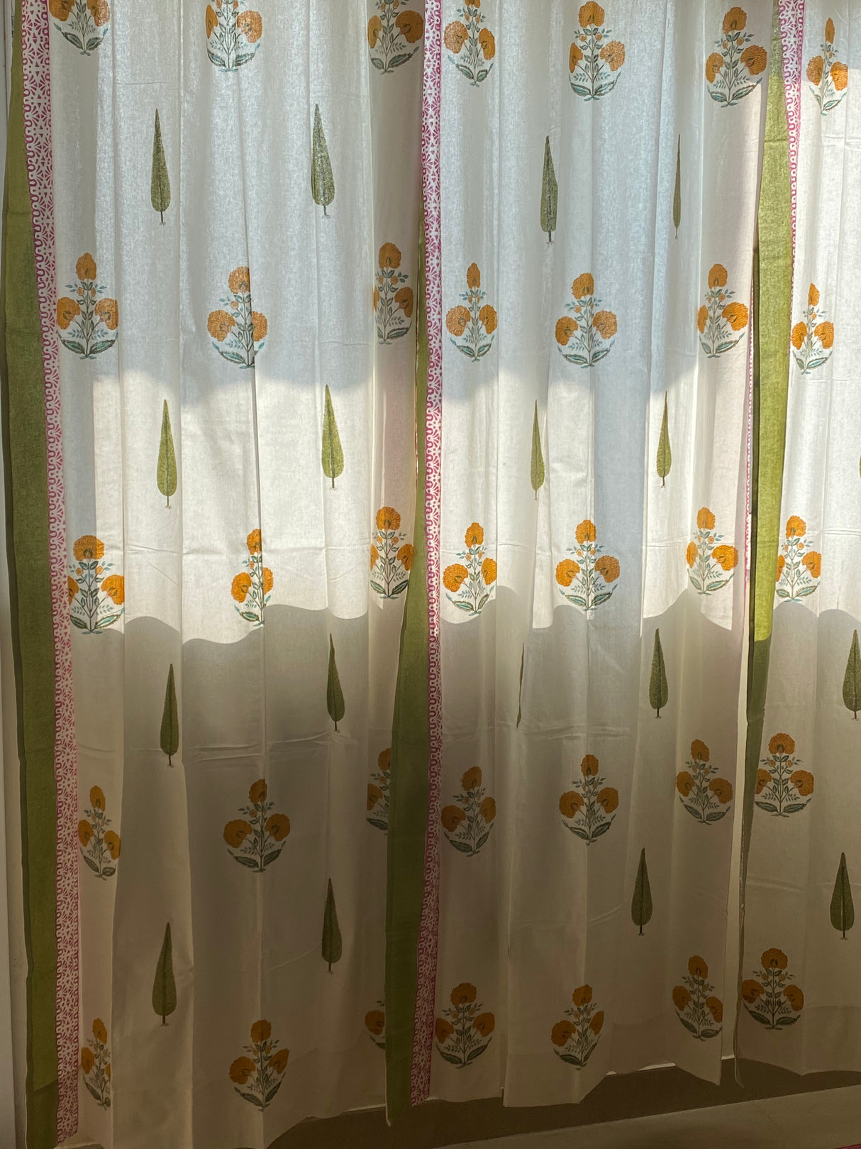 Blockprint THICK Cotton Curtain