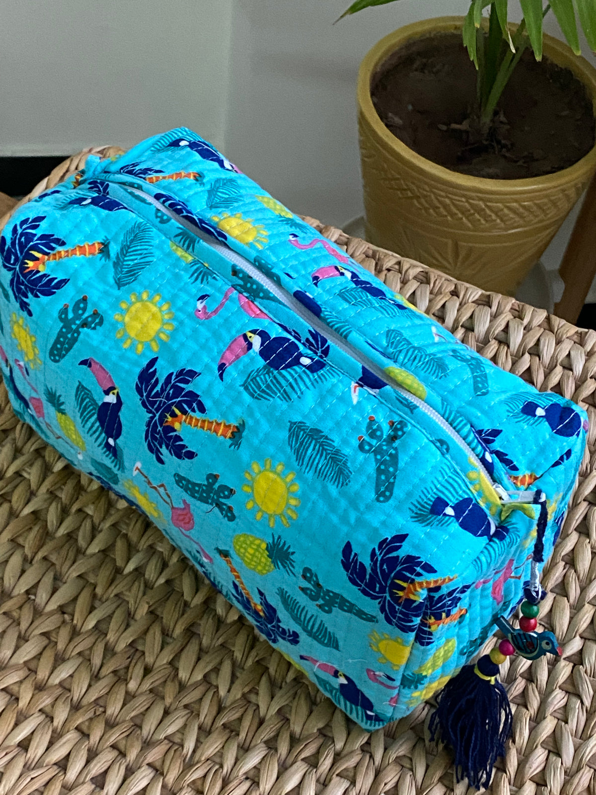 LARGE Multipurpose Quilted Pouch/ Bag Kapaas Katha