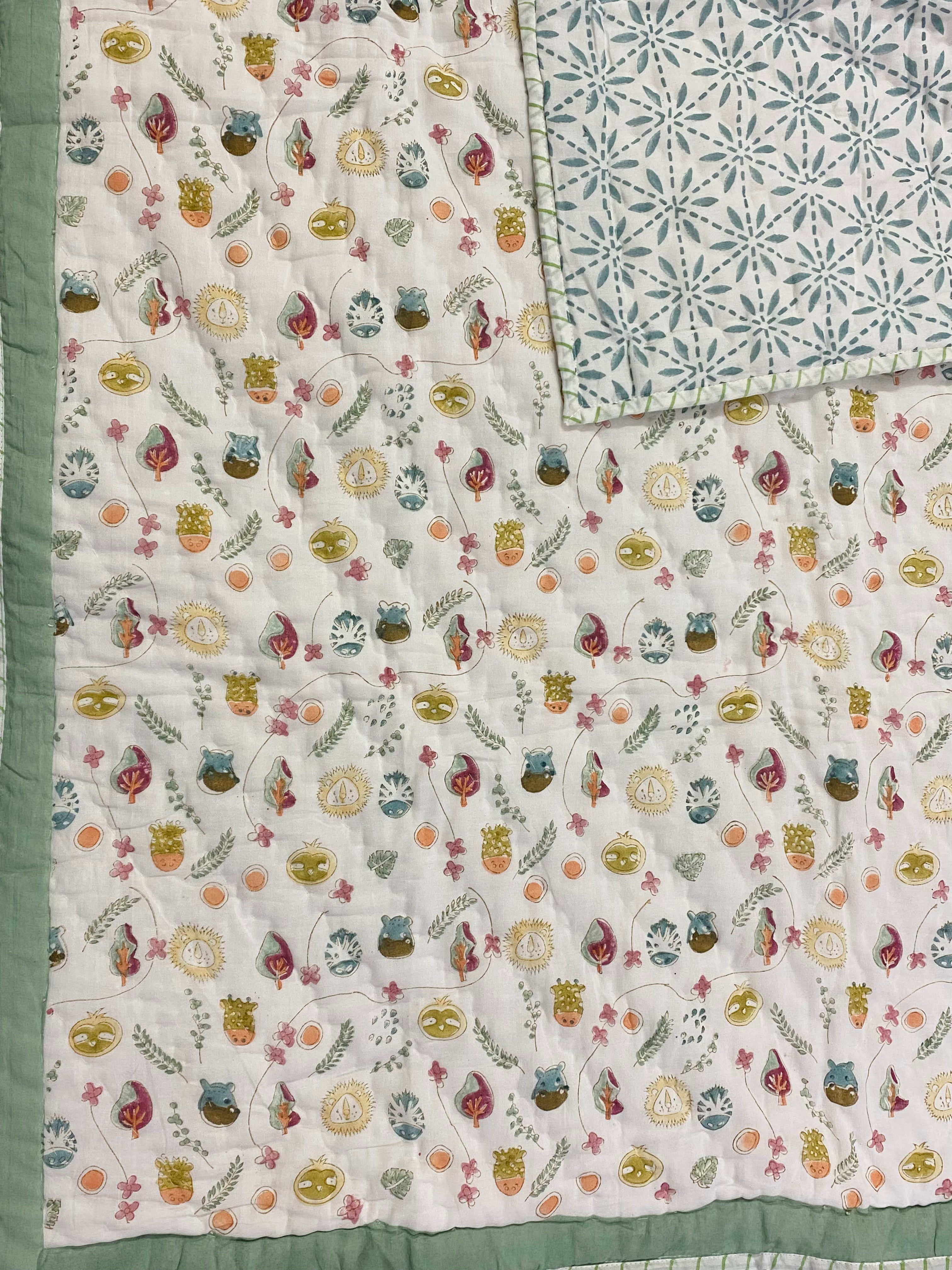 Kids Quilt Blockprint- 60*40 inches