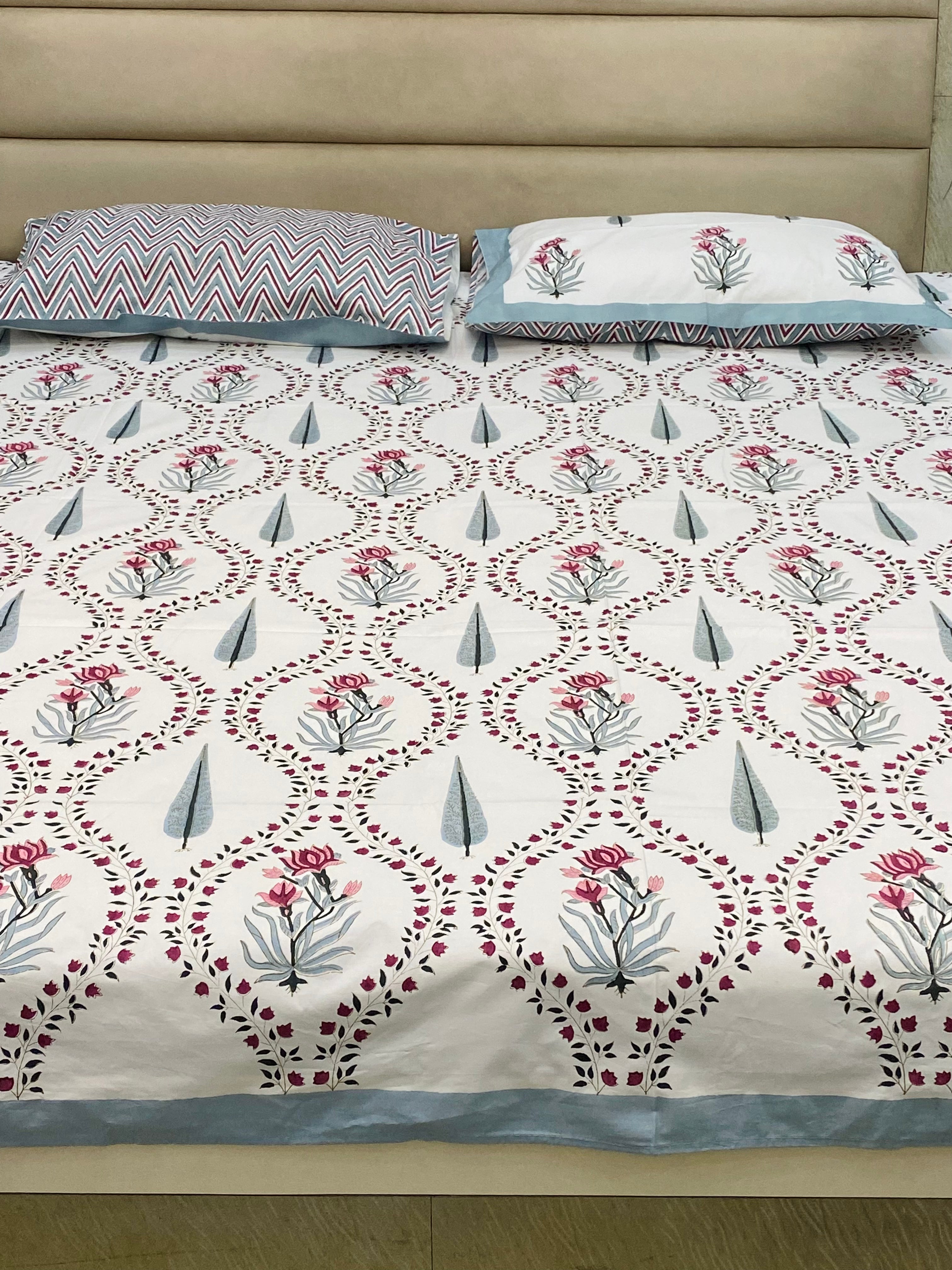 Blockprint Cotton Bedsheet -Double Size (90 * 108 inches)