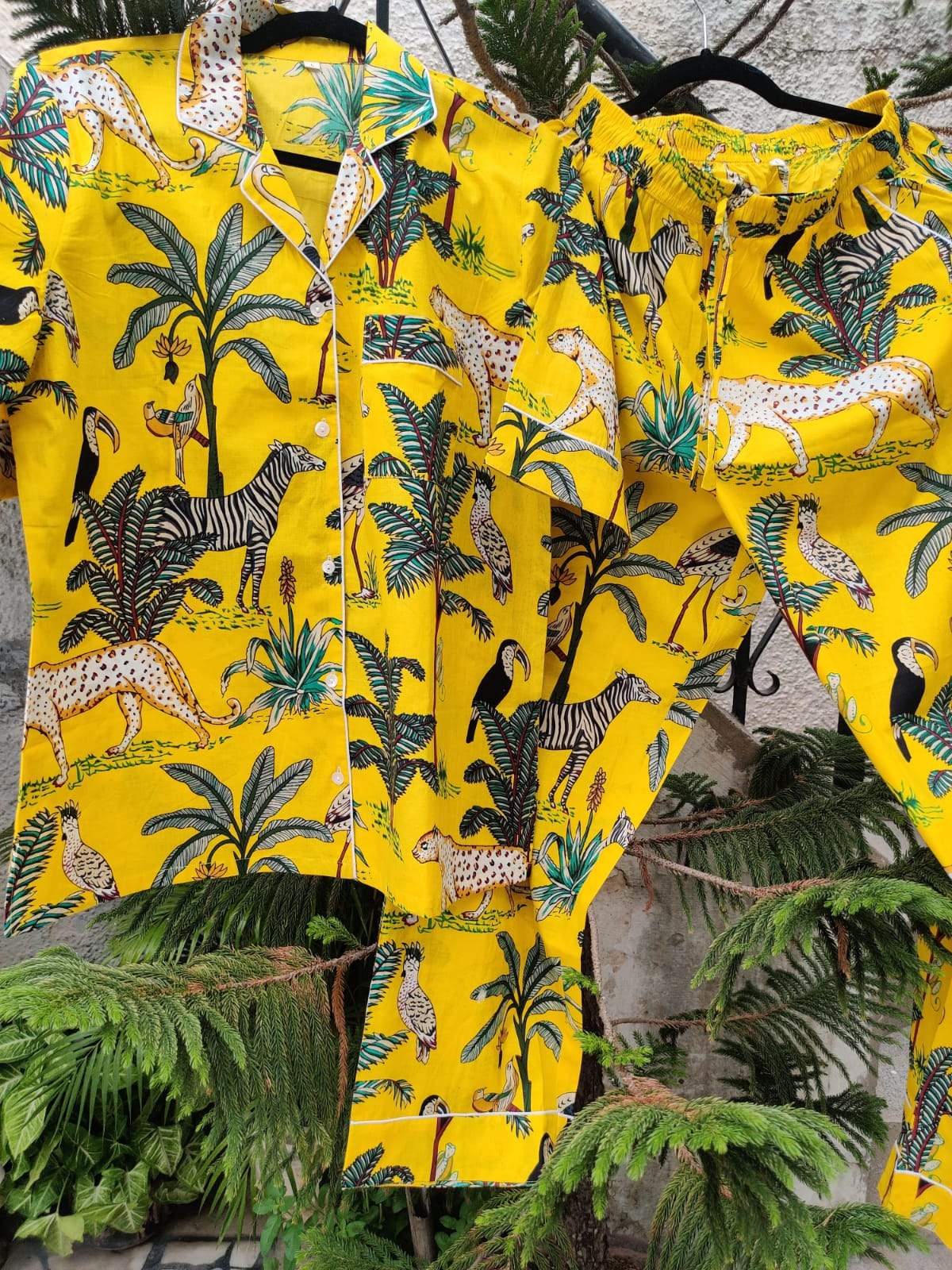 jungle-theme-cotton-pajama-side-view