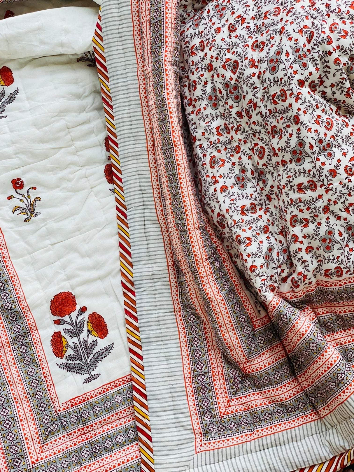 orange-flower-king-cotton-quilt-overall-view