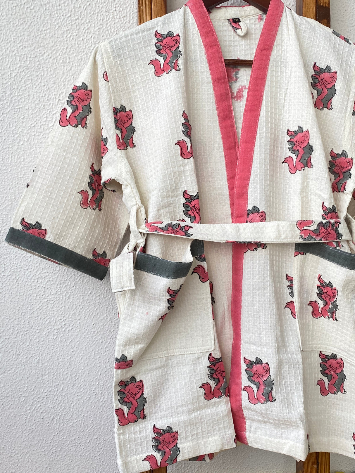 top selling kids bathrobe in India with animal block prints and name customization perfect for moms looking for bulk birthday return gifts and party packs