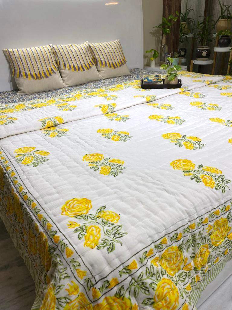 yellow-rose-king-cotton-quilt-complete-view