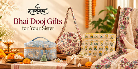 Bhai-Dooj-gifts-for-sister-handcrafted-bags-vanity-bag-and-dupatta-Kapaas-Katha
