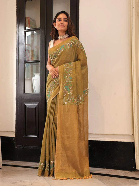 Linen Saree
