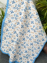 Blue Airplane & Helicopter Layered Kids Quilt