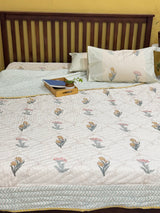 Blockprint Bedsheet & Quilt Set