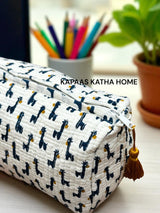 Little Blue Giraffe LARGE Pouch