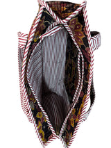 Black Floral Pattern Lightweight Tote Bag