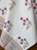 Blockprint Soft Waffle Cotton Towel (60-30 inches)