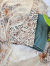3pc Butter Cotton Printed and Machine Embroidered Suit Set