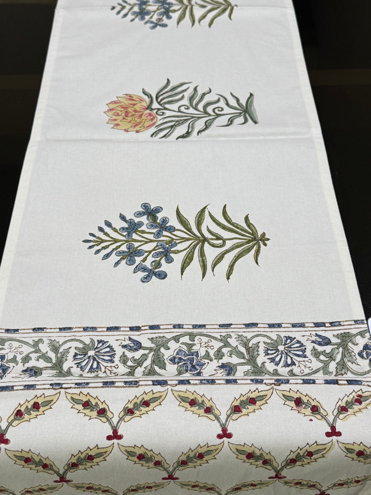 Blockprint Cotton Table Runner