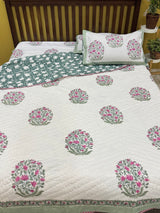 HandBlock Printed Mulmul Reversible Quilt
