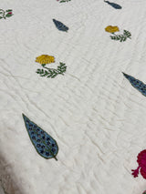 Blockprint Mulmul Reversible Quilt