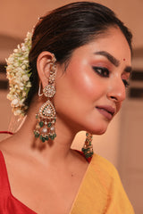 Enchanting Jhumar Earrings with Meenakari